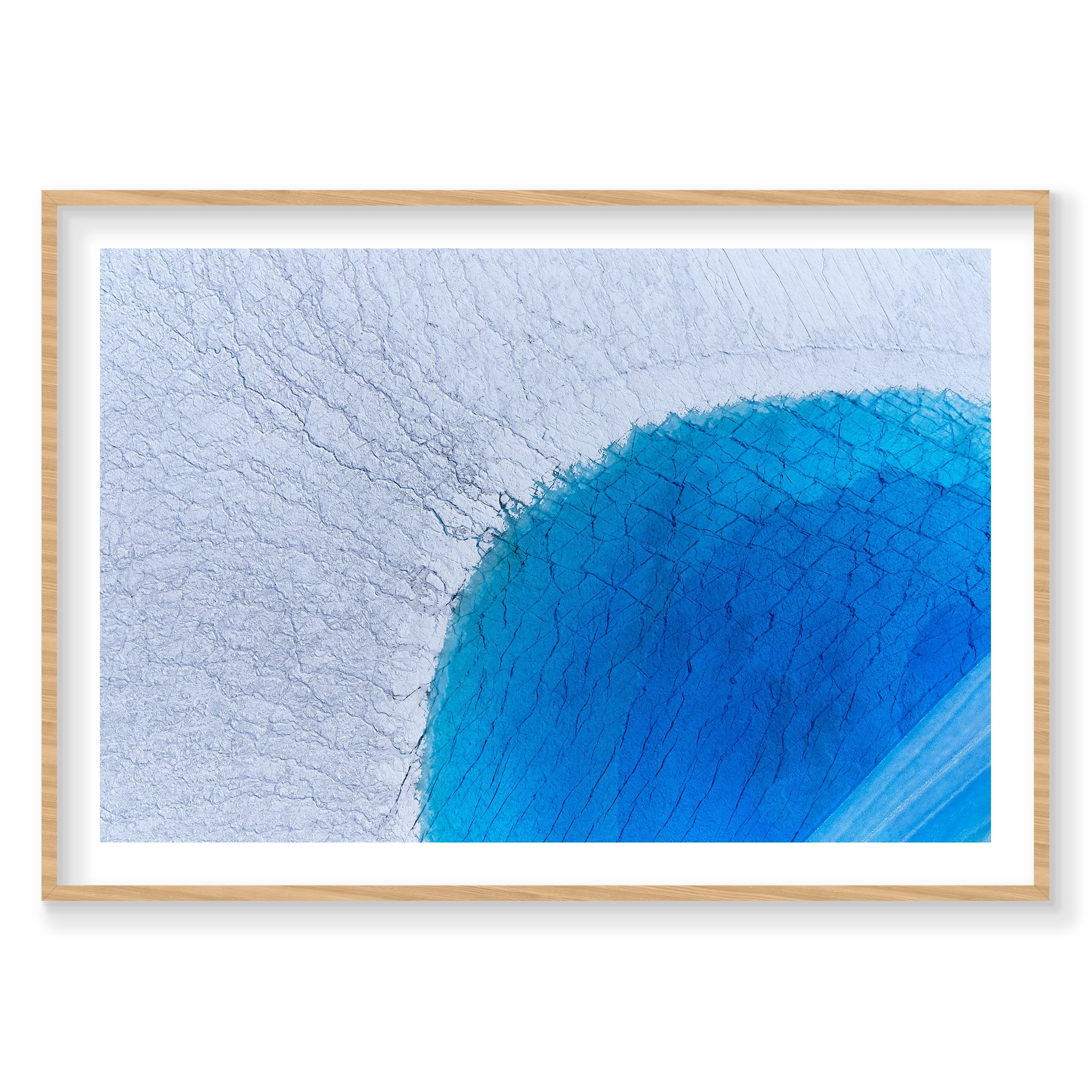 Meltwater, Greenland, Horizontal Print, natural Victorian Ash frame