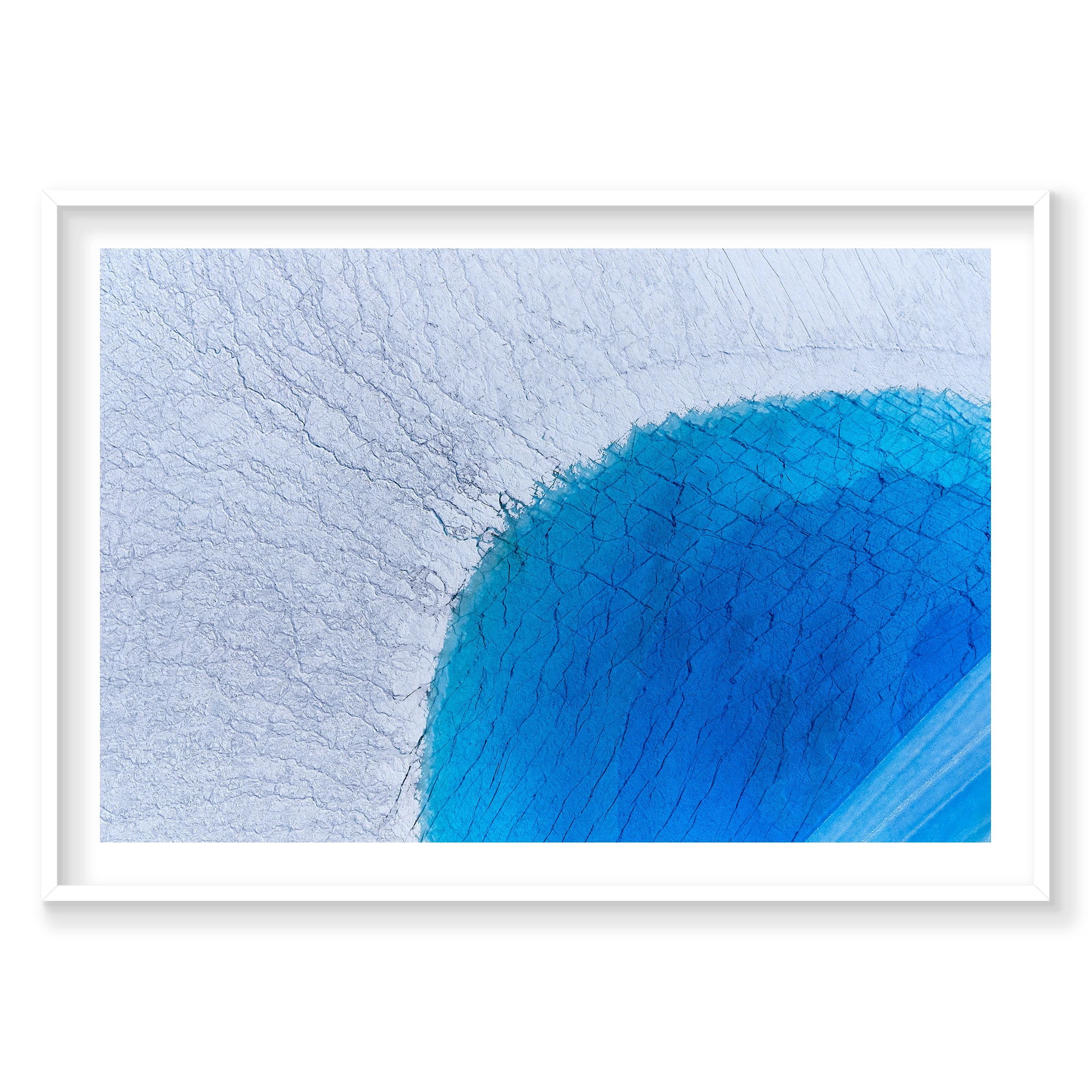 Meltwater, Greenland, Horizontal Print, white Victorian Ash frame