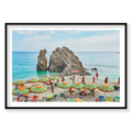 Monterosso Rock, Cinque Terre, Horizontal Print, black Victorian Ash frame
