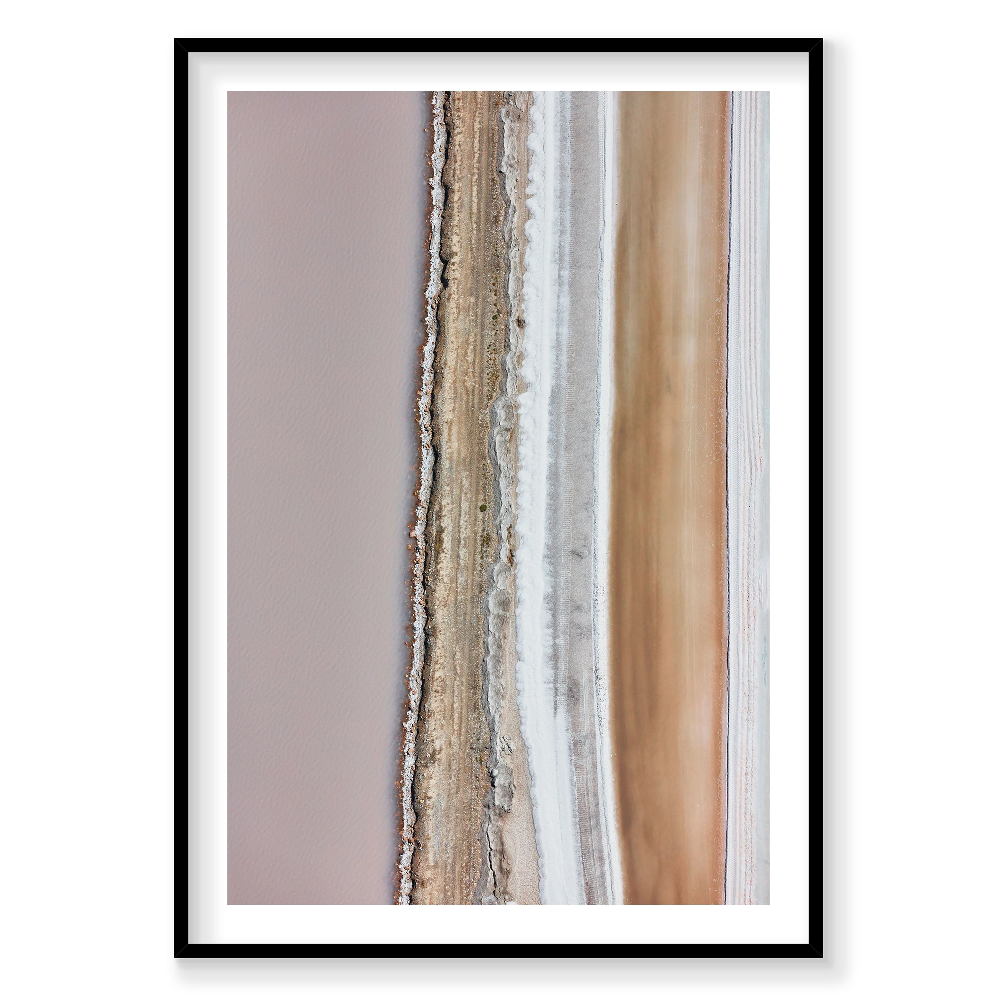 Neapolitan, Great Salt Lake, Portrait Print, black Victorian Ash frame