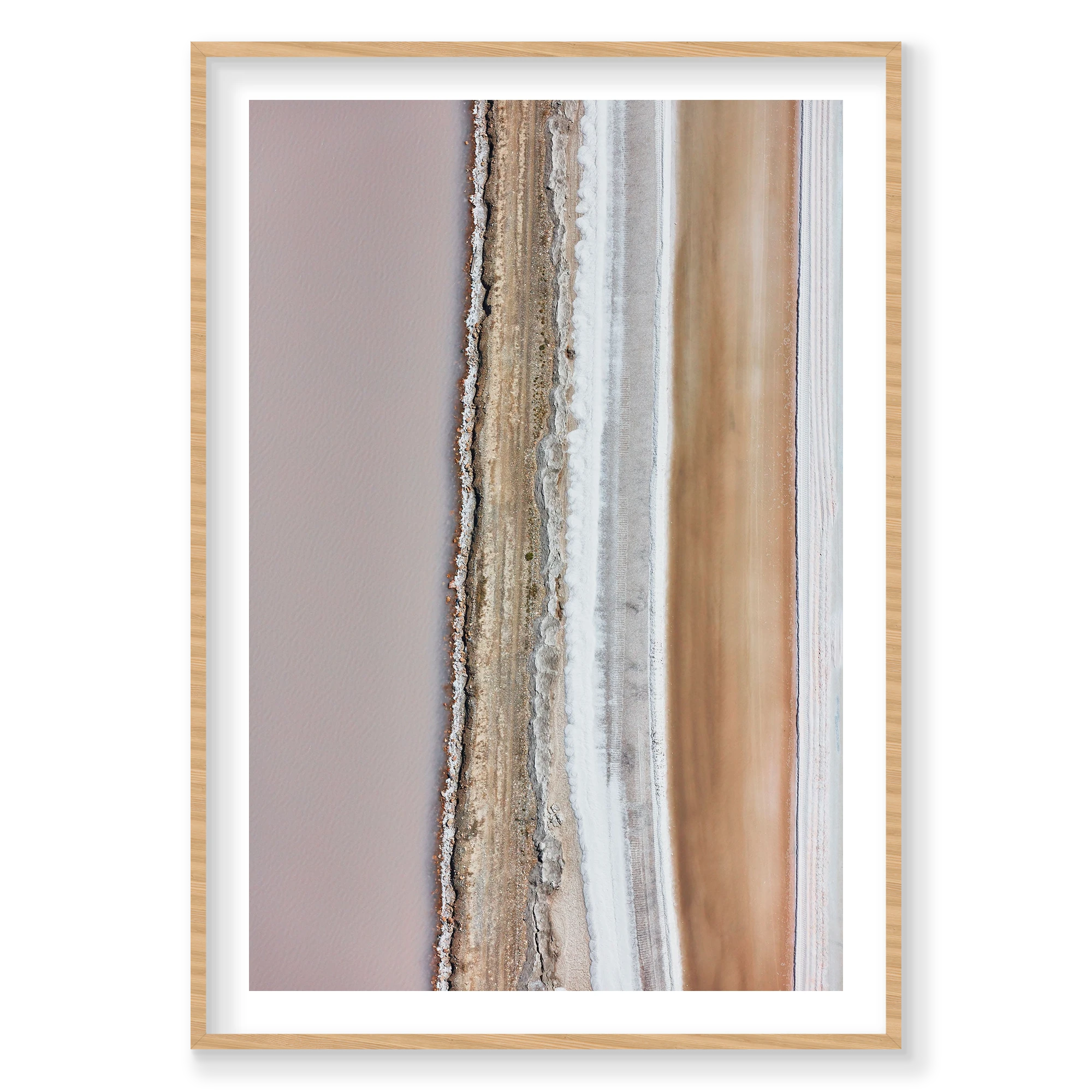 Neapolitan, Great Salt Lake, Portrait Print, natural Victorian Ash frame