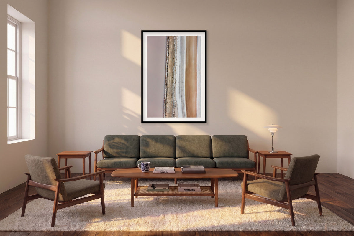 Neapolitan, Great Salt Lake, Portrait Print shown framed in a living room