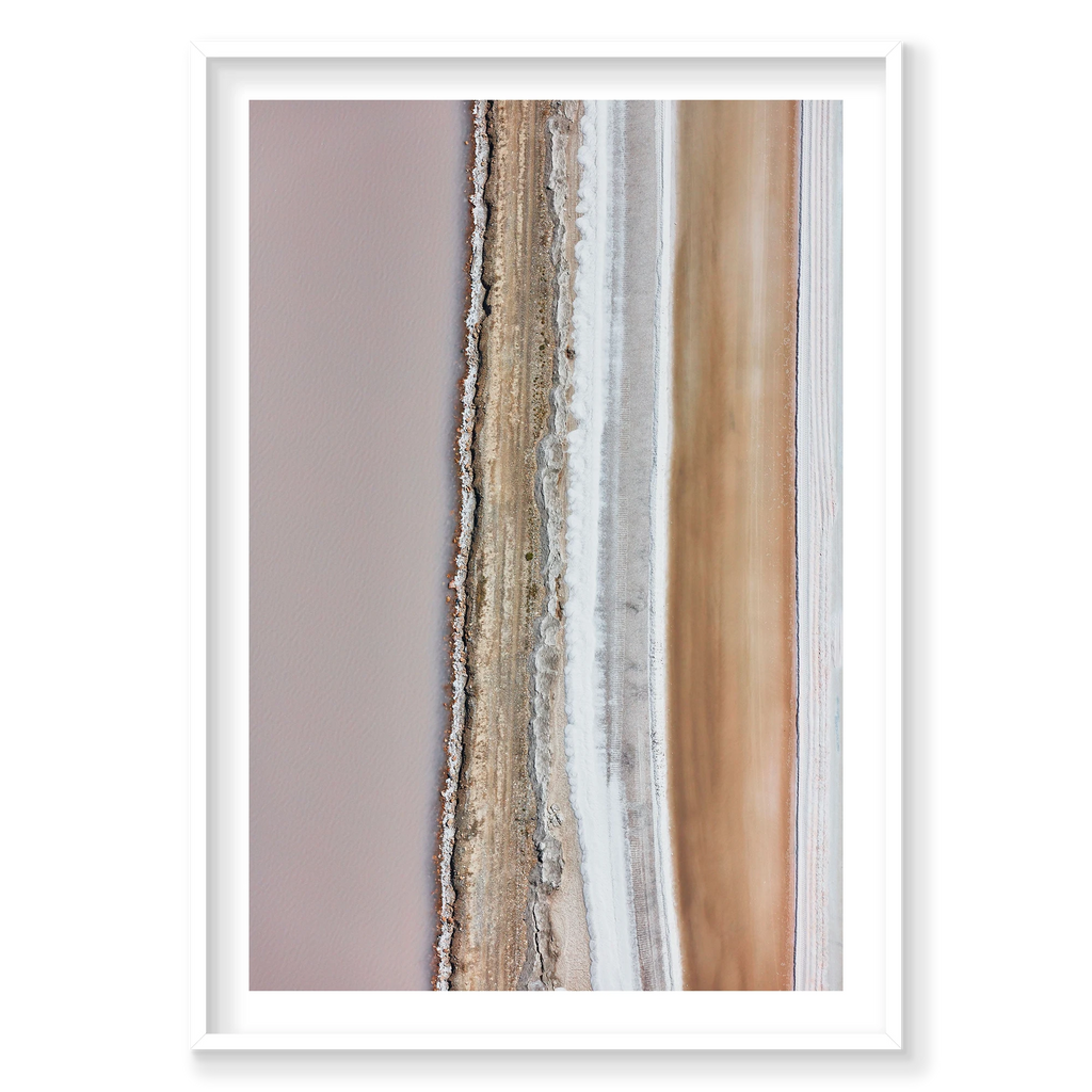 Neapolitan, Great Salt Lake, Portrait Print, white Victorian Ash frame