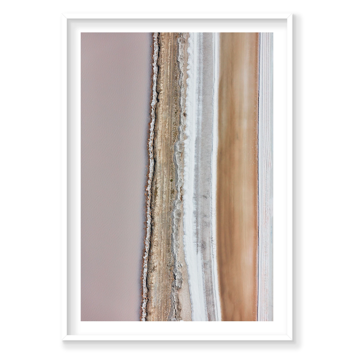 Neapolitan, Great Salt Lake, Portrait Print, white Victorian Ash frame