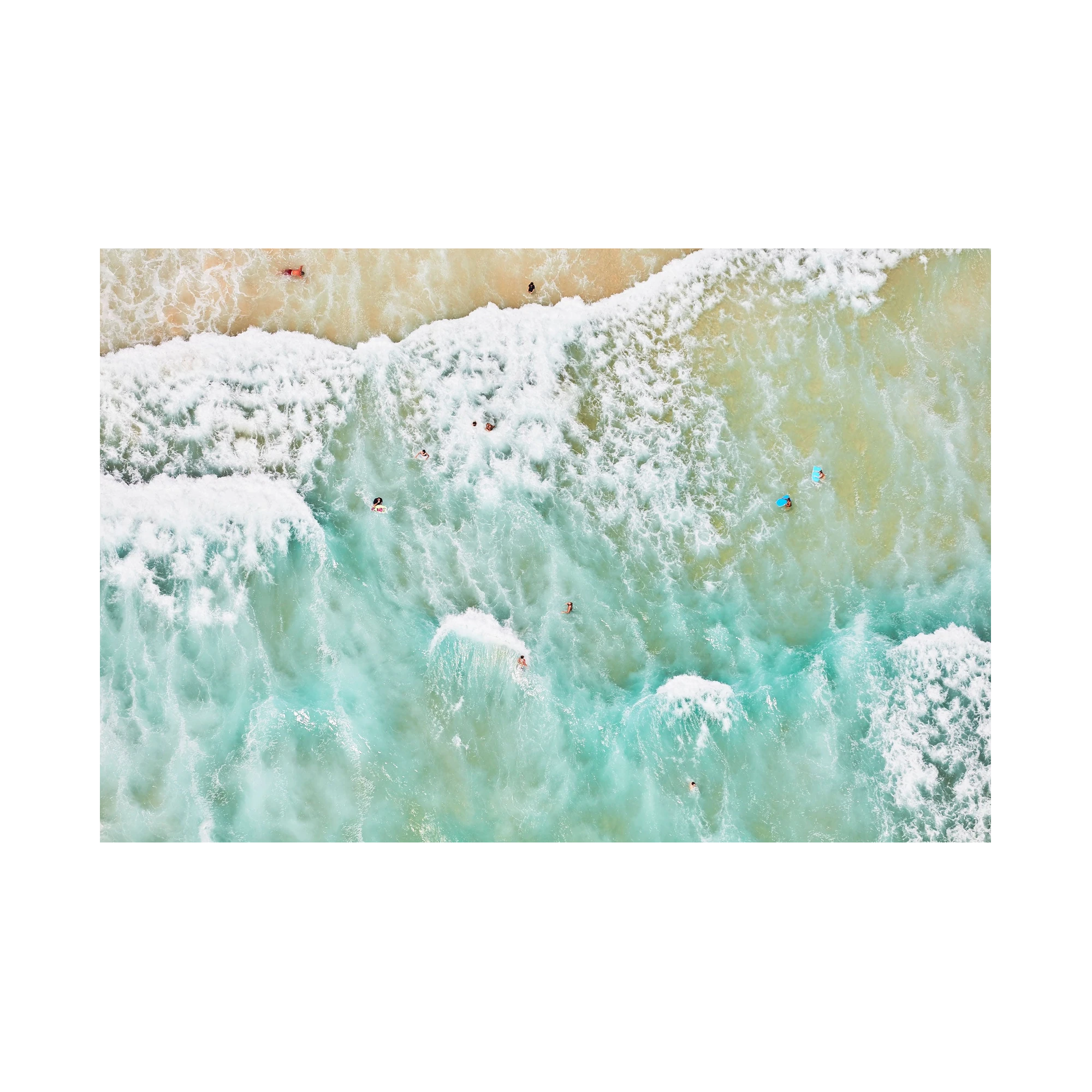 Ocean Swimmers, Byron Bay, Horizontal Print, print only