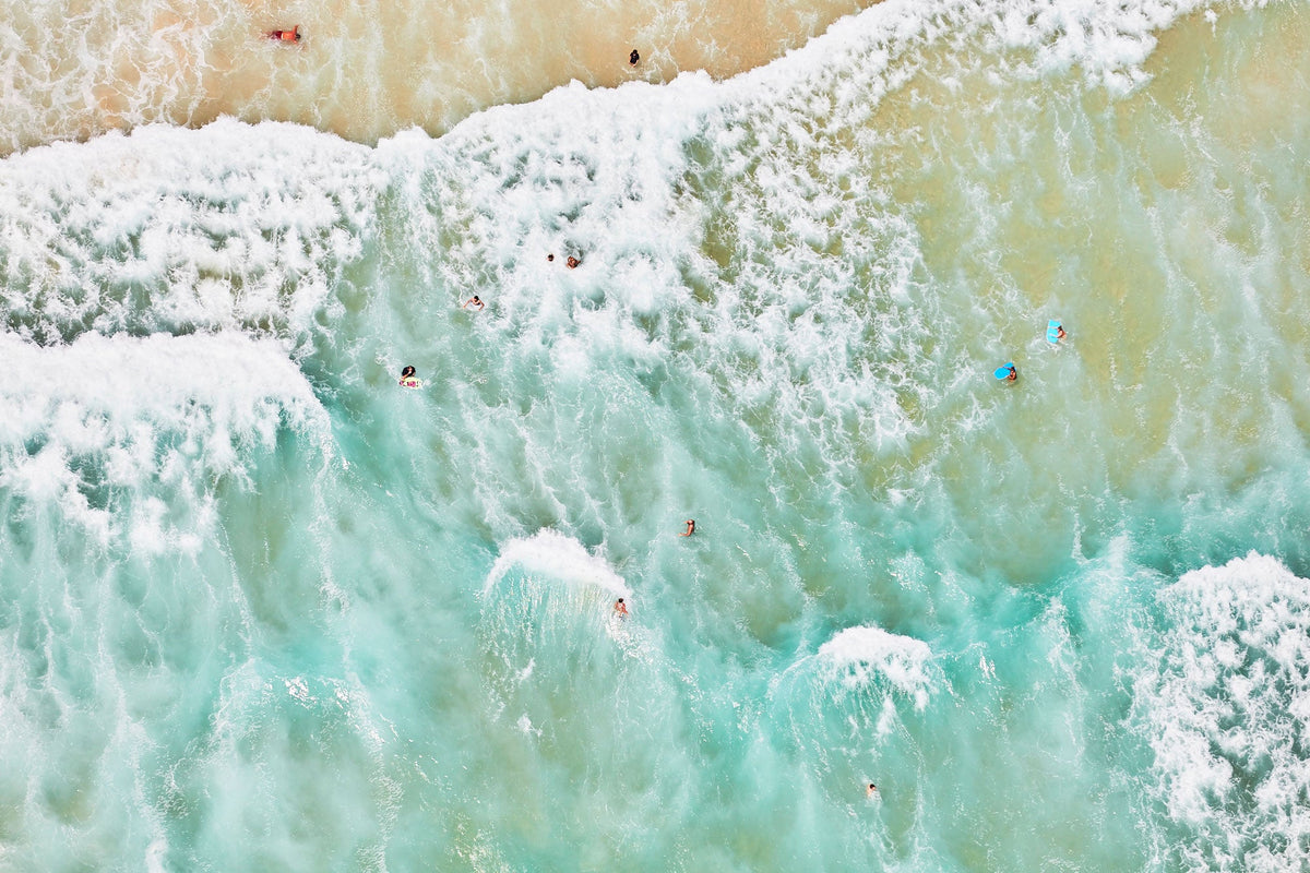 Ocean Swimmers, Byron Bay, Horizontal Print - source print