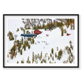 Olympic Express, Lake Tahoe, Horizontal Print, black Victorian Ash frame