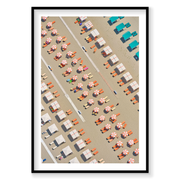Orange Lounge Chairs, Italy, Vertical Print