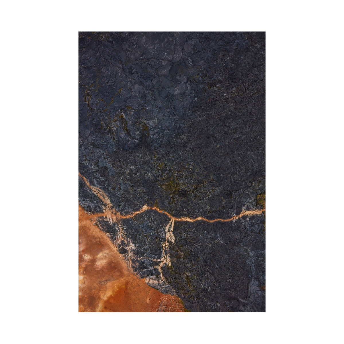 Orange Path, Iceland, Vertical Print, print only