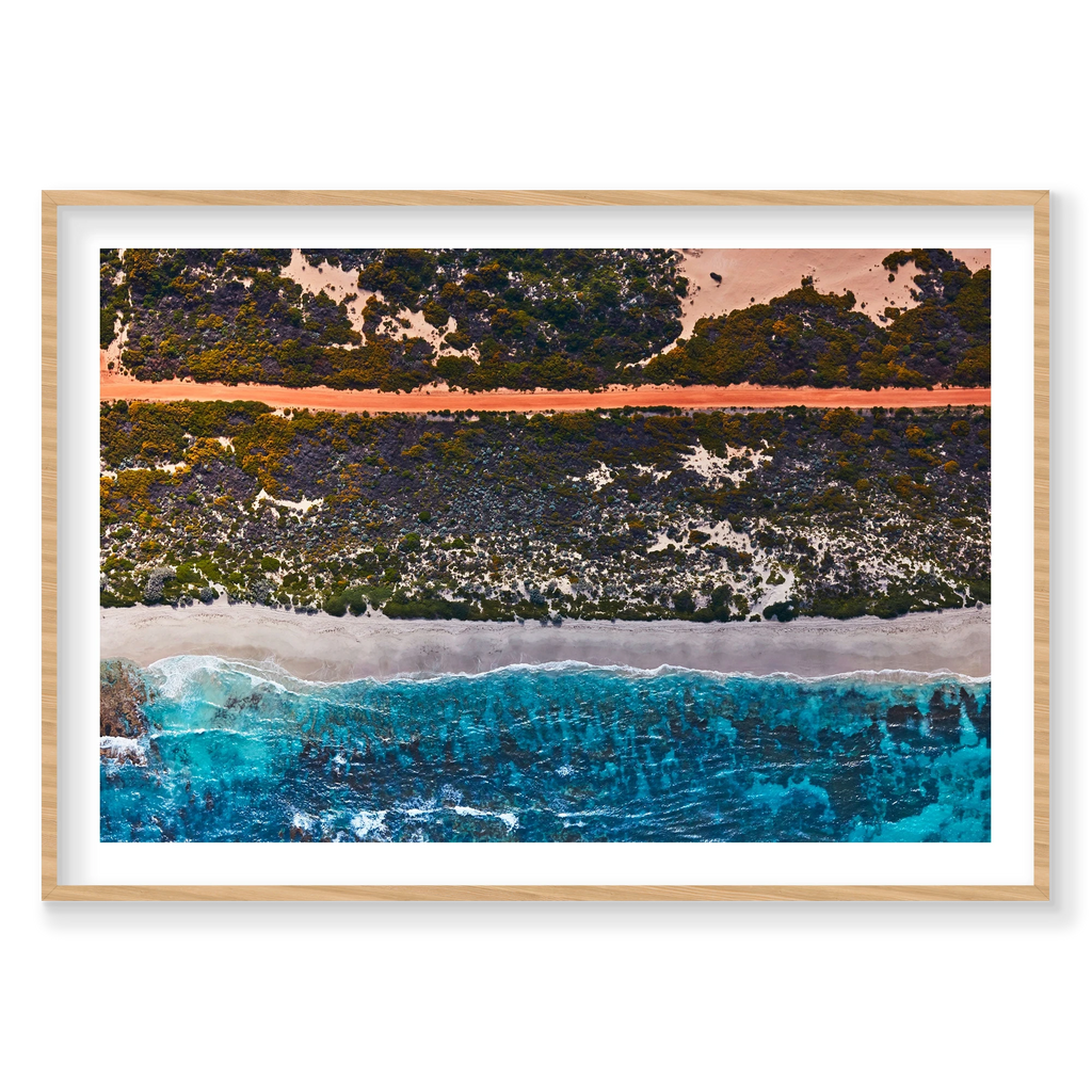 Orange Path, Kalbarri, Horizontal Print, natural Victorian Ash frame