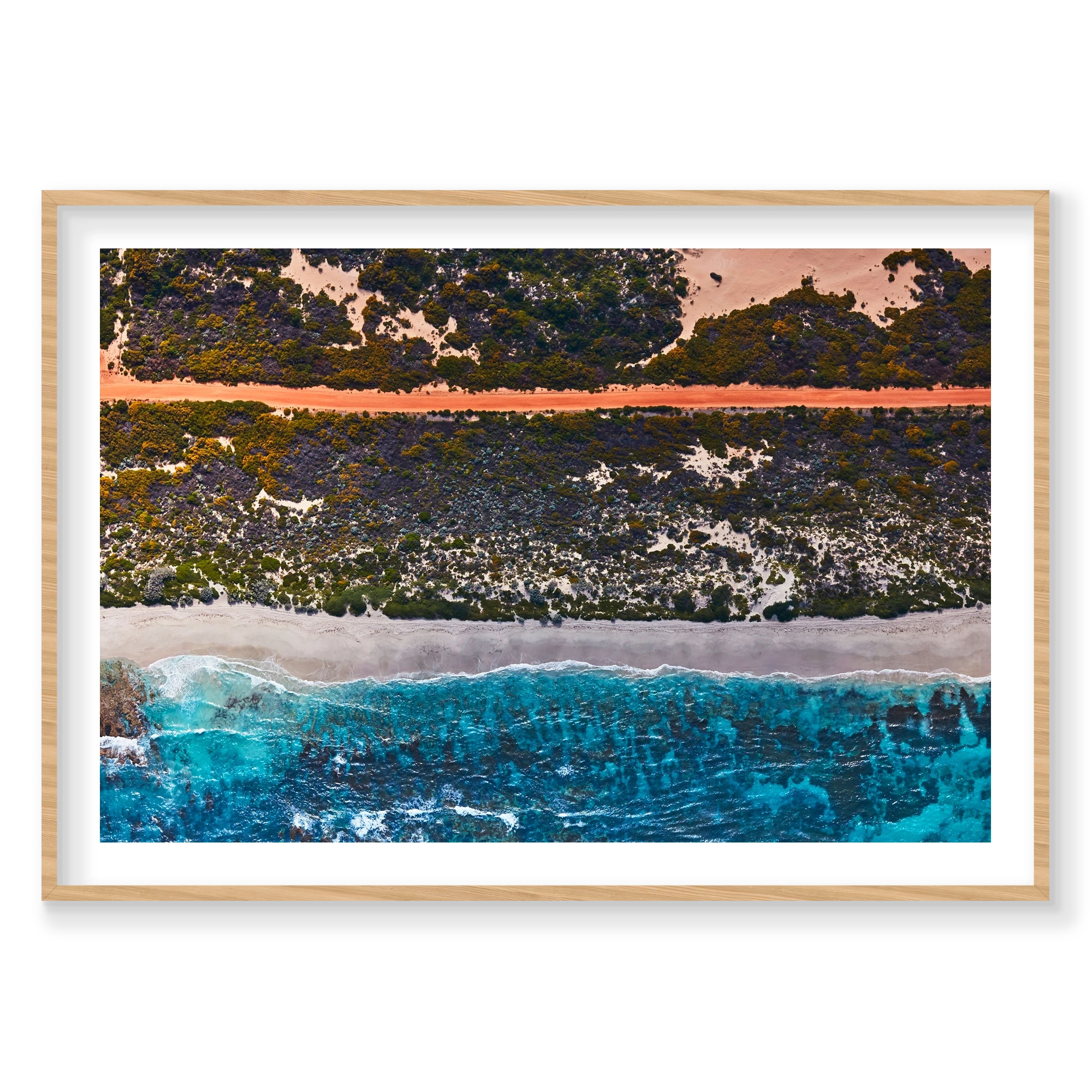 Orange Path, Kalbarri, Horizontal Print, natural Victorian Ash frame