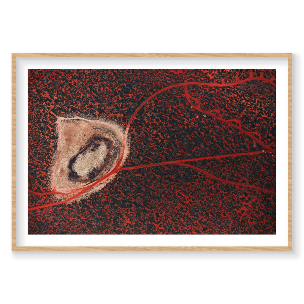 Outback, Shark Bay, Horizontal Print, natural Victorian Ash frame