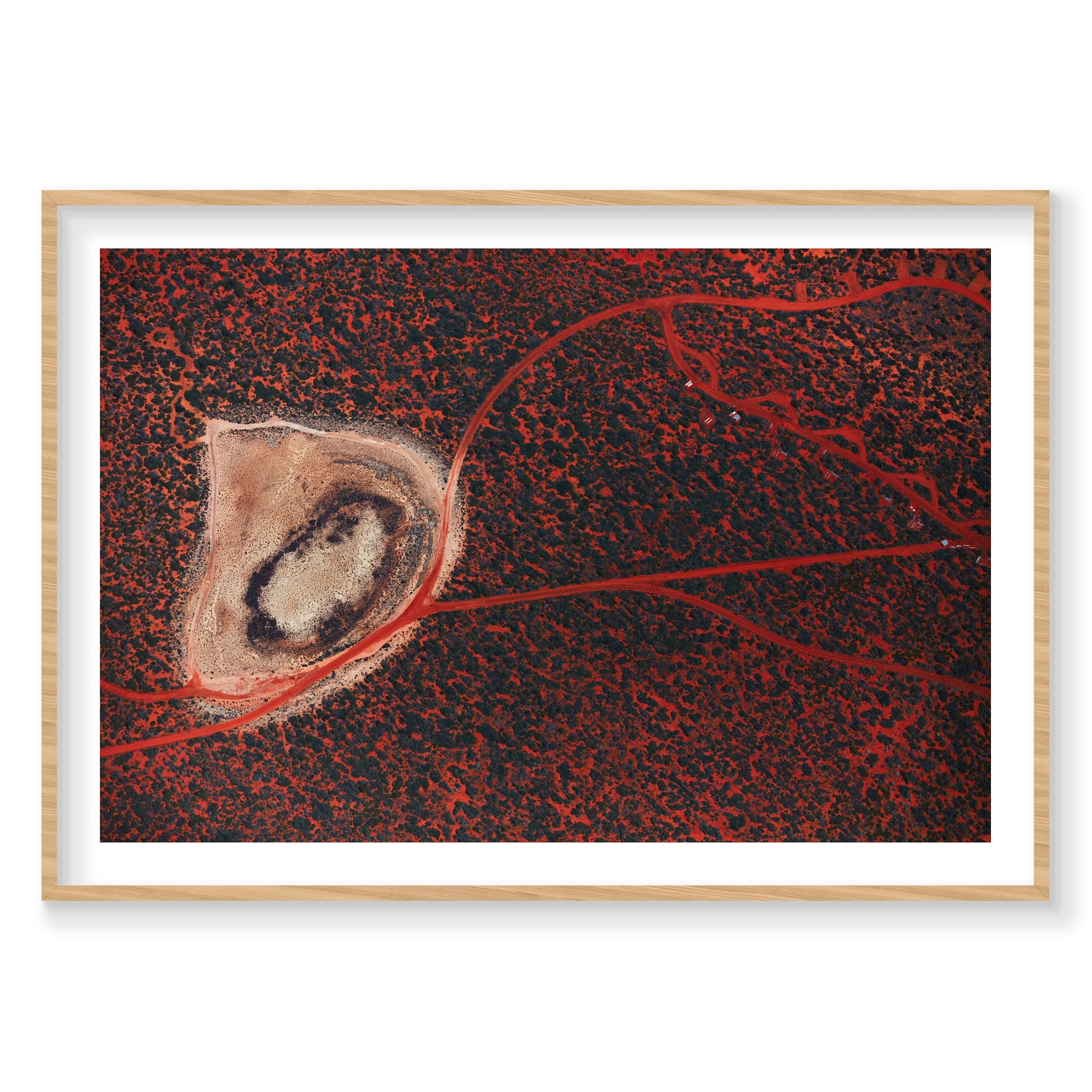 Outback, Shark Bay, Horizontal Print, natural Victorian Ash frame