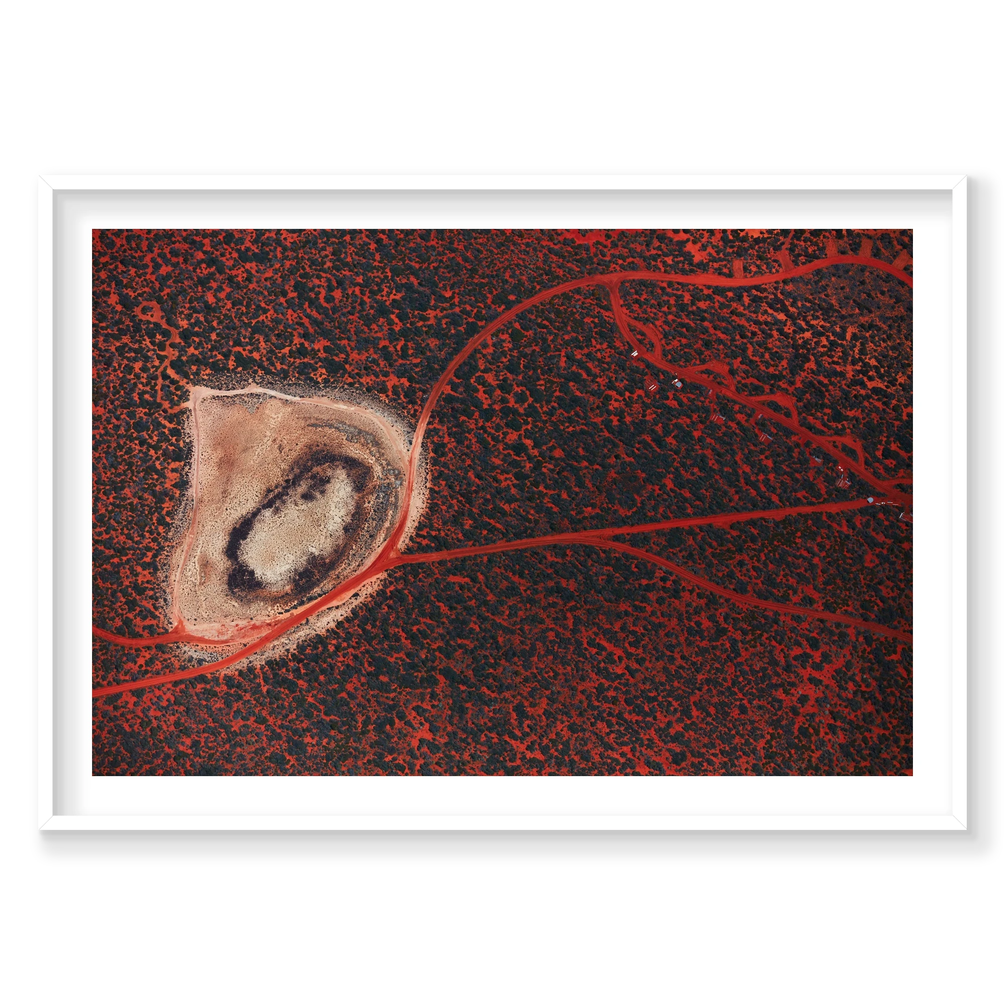 Outback, Shark Bay, Horizontal Print, white Victorian Ash frame