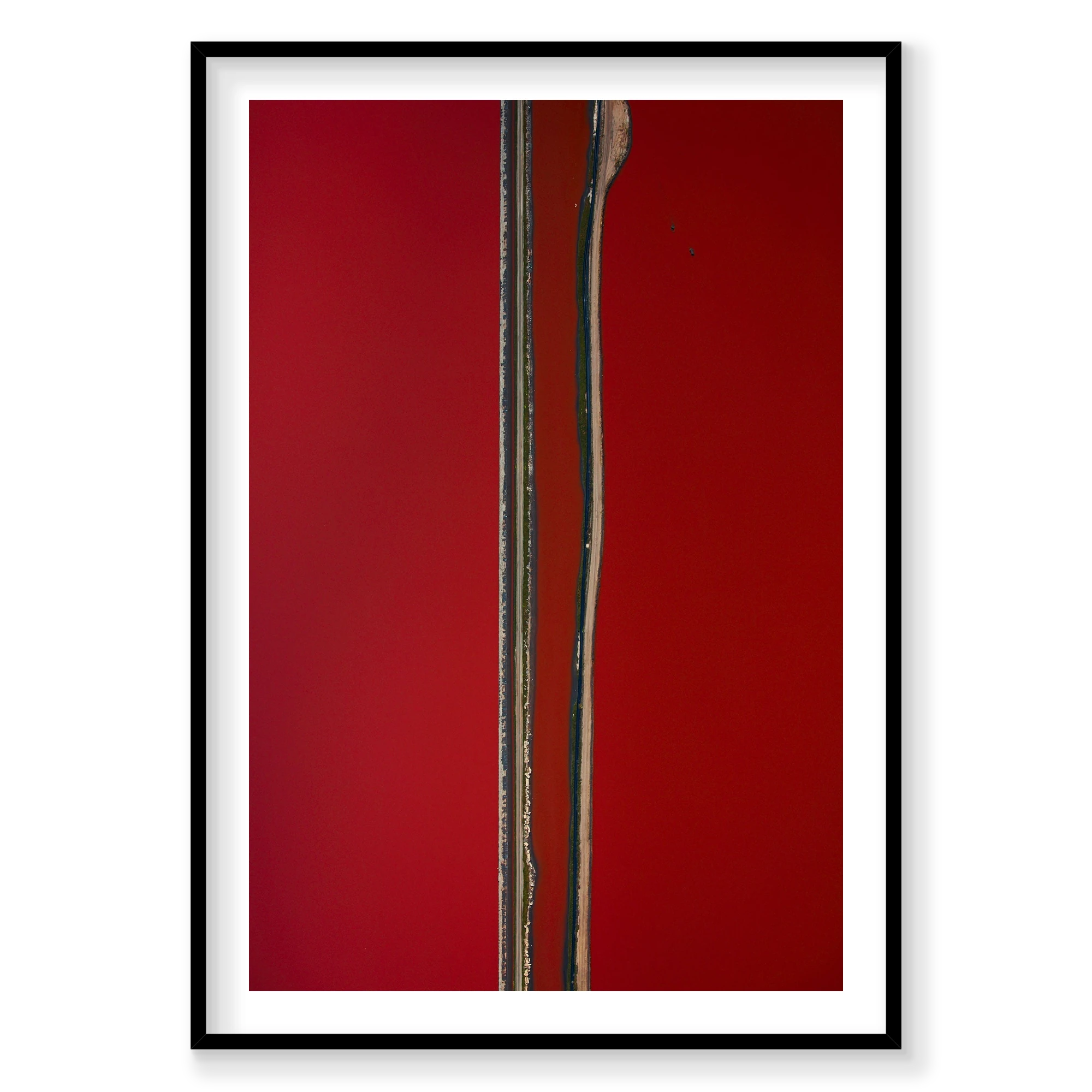Parallel, San Francisco Bay, Vertical Print, black Victorian Ash frame