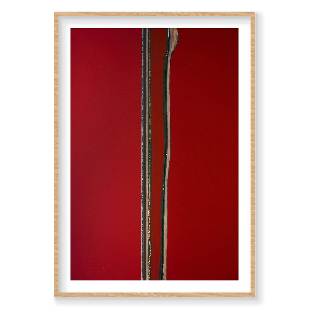 Parallel, San Francisco Bay, Vertical Print, natural Victorian Ash frame