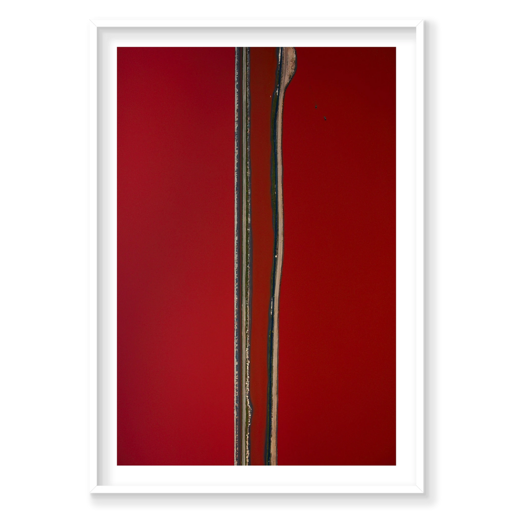 Parallel, San Francisco Bay, Vertical Print, white Victorian Ash frame