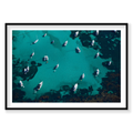 Parking Lot, Rottnest Island, WA, Horizontal Print, black Victorian Ash frame