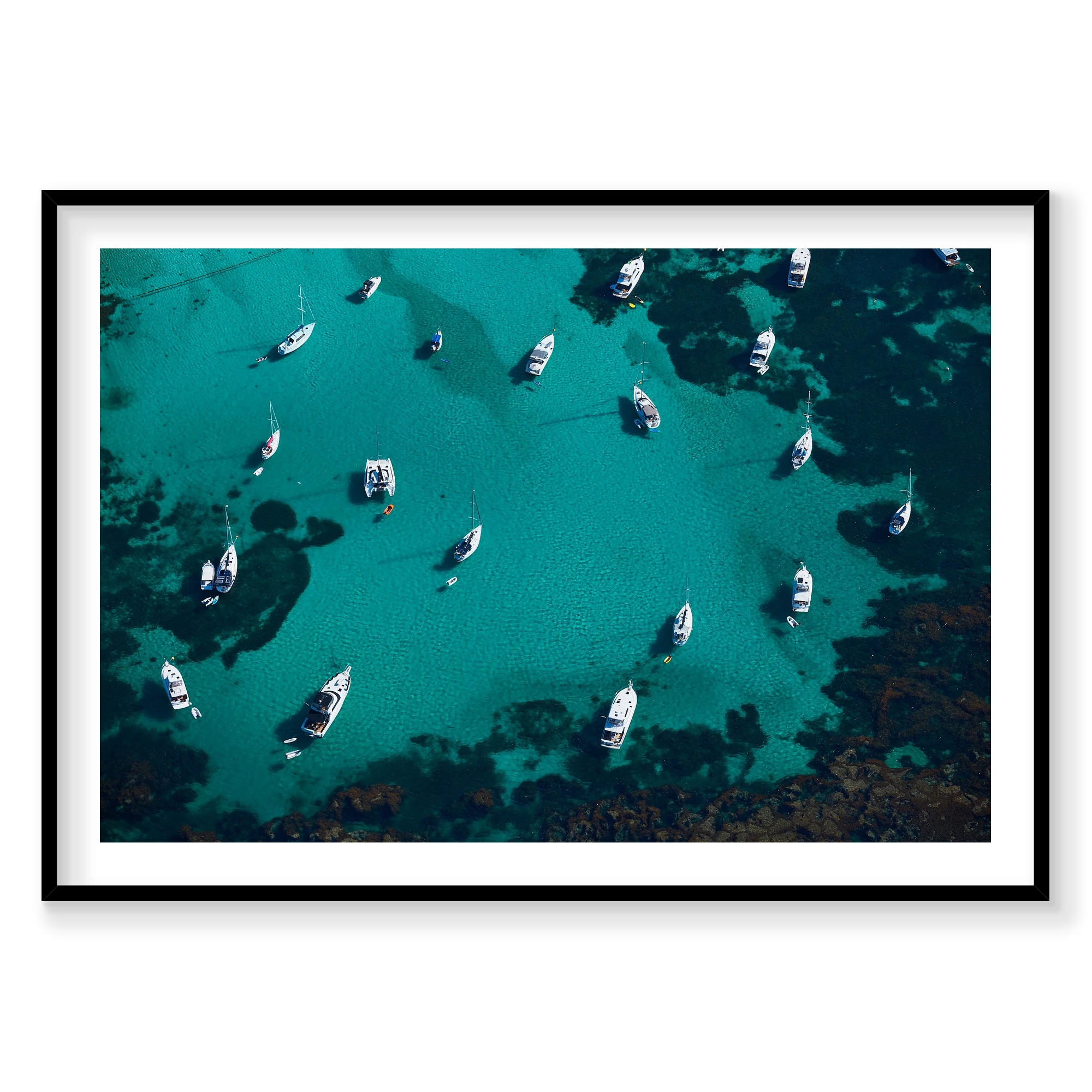 Parking Lot, Rottnest Island, WA, Horizontal Print, black Victorian Ash frame