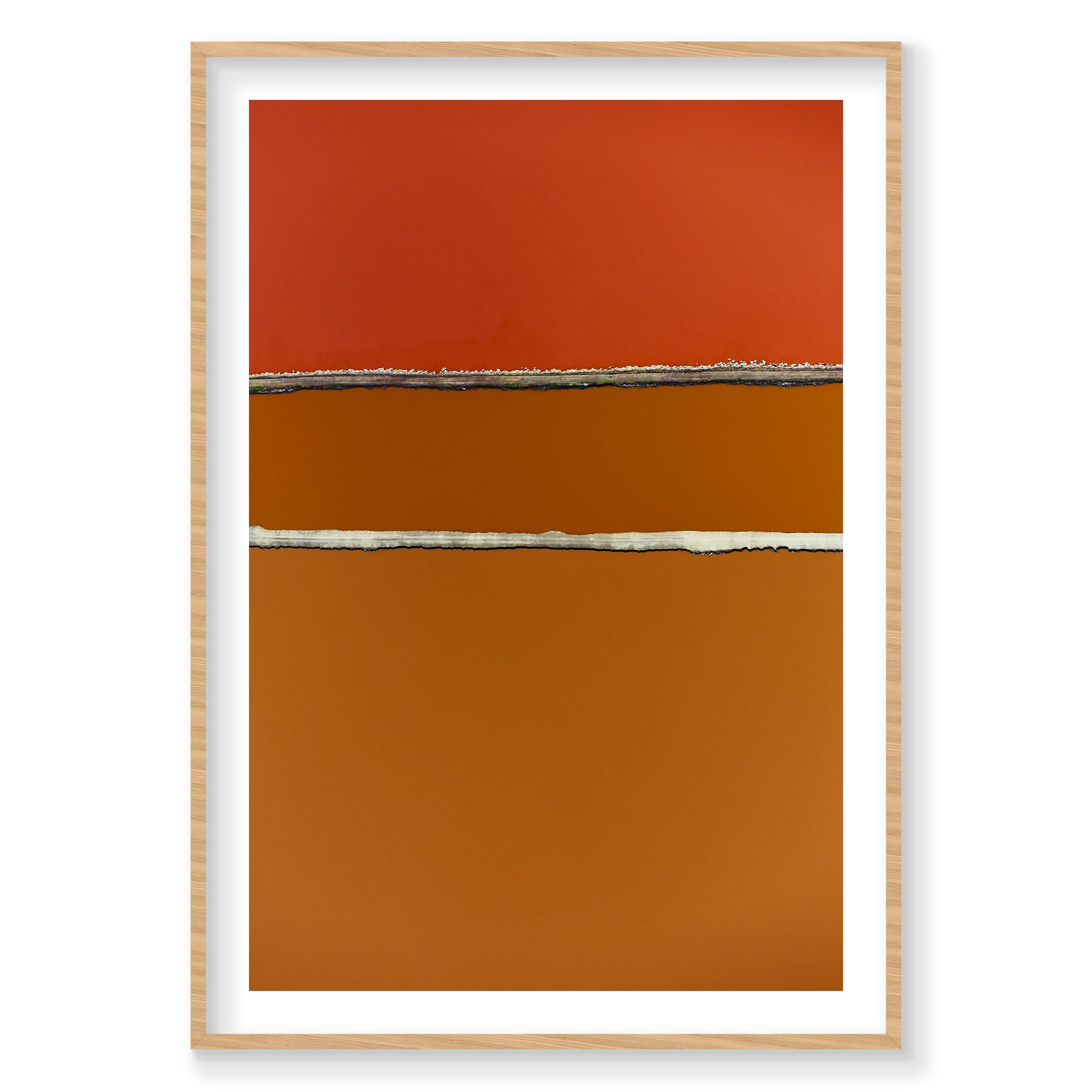 Partitions, San Francisco Bay, Vertical Print, natural Victorian Ash frame