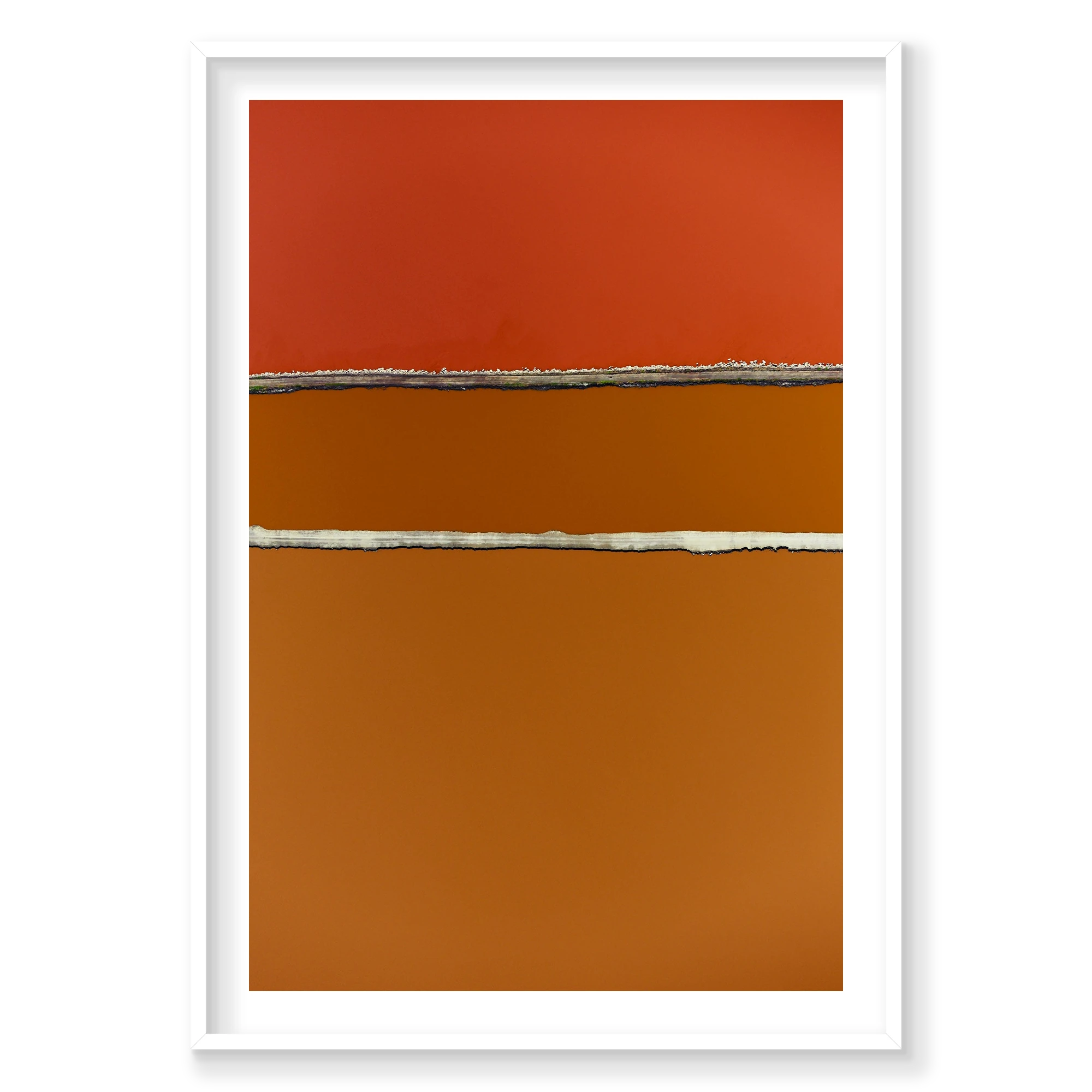 Partitions, San Francisco Bay, Vertical Print, white Victorian Ash frame