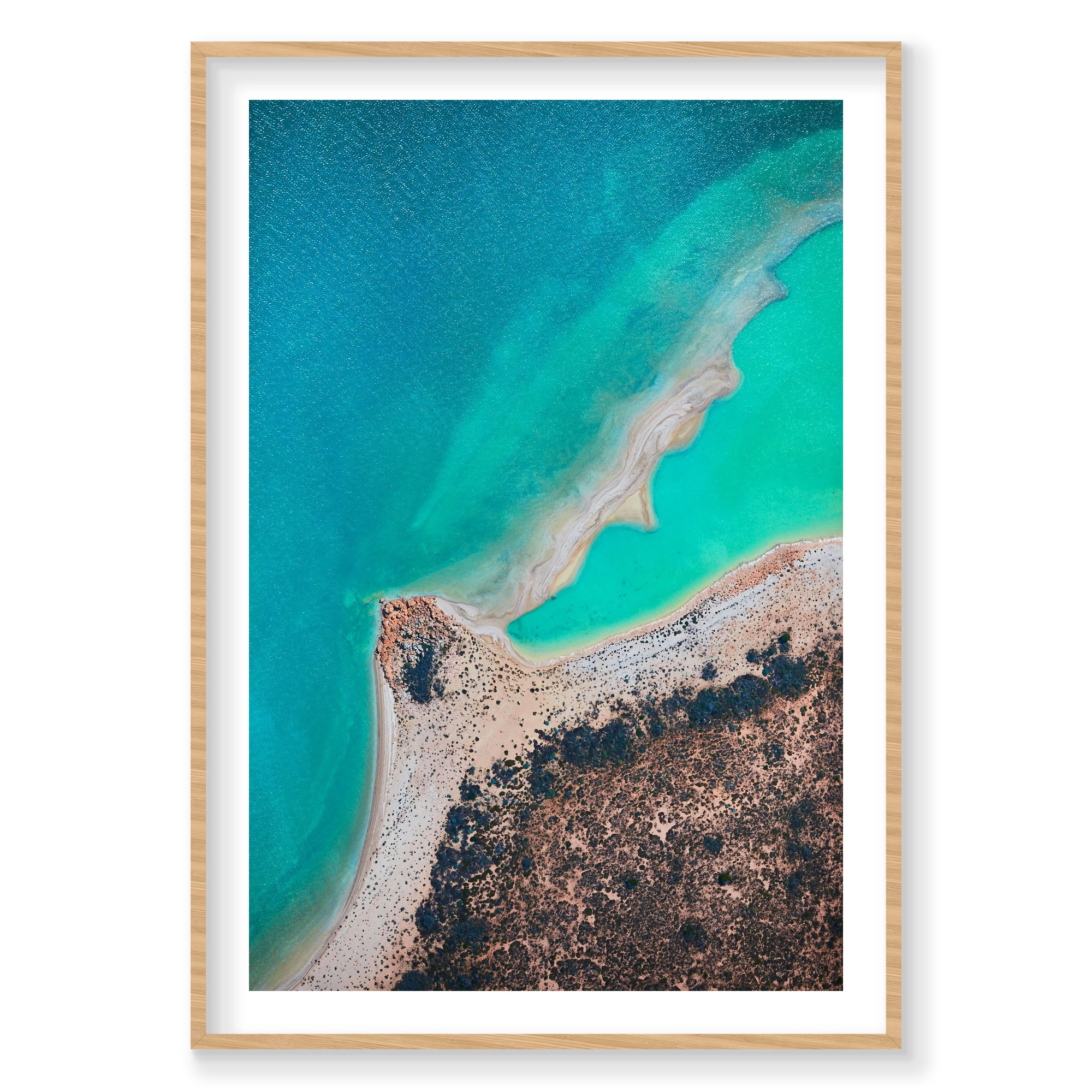 Pastels, Carrarang, Vertical Print, natural Victorian Ash frame