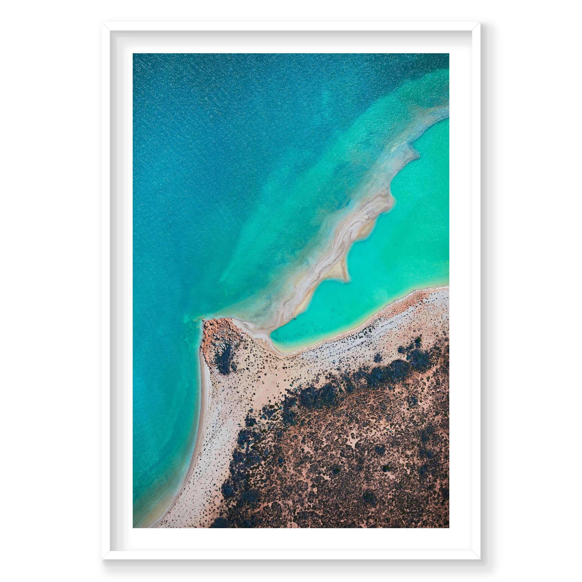 Pastels, Carrarang, Vertical Print, white Victorian Ash frame