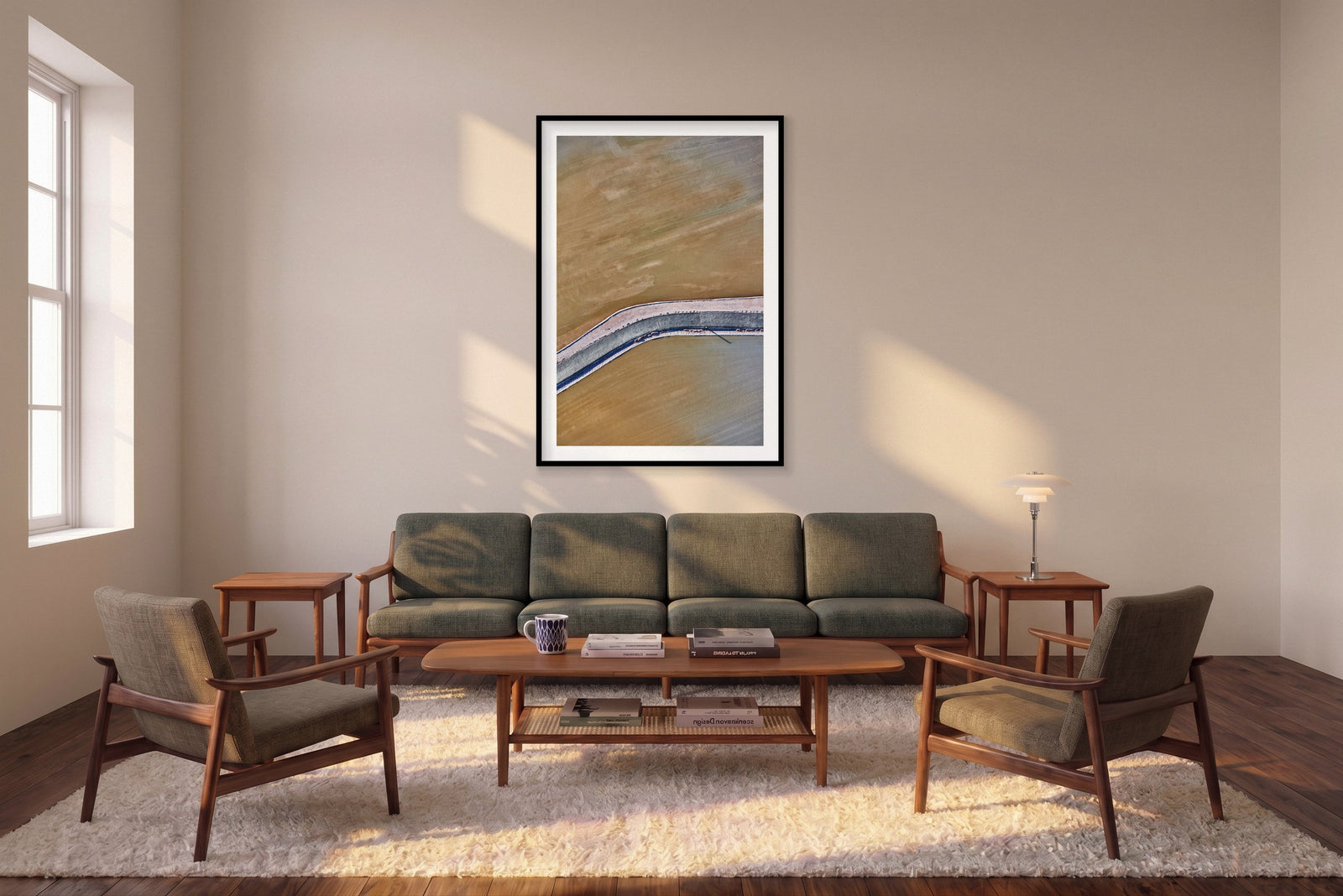 Phosphorus, Moab, Portrait Print shown framed in a living room