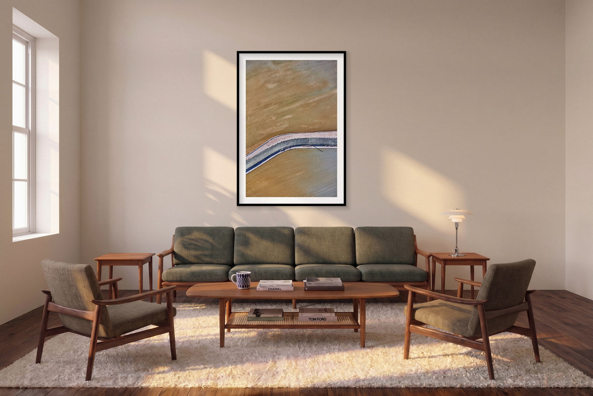 Phosphorus, Moab, Portrait Print shown framed in a living room
