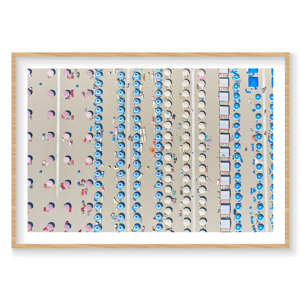 Pick A  Line, Italy, Horizontal Print, natural Victorian Ash frame