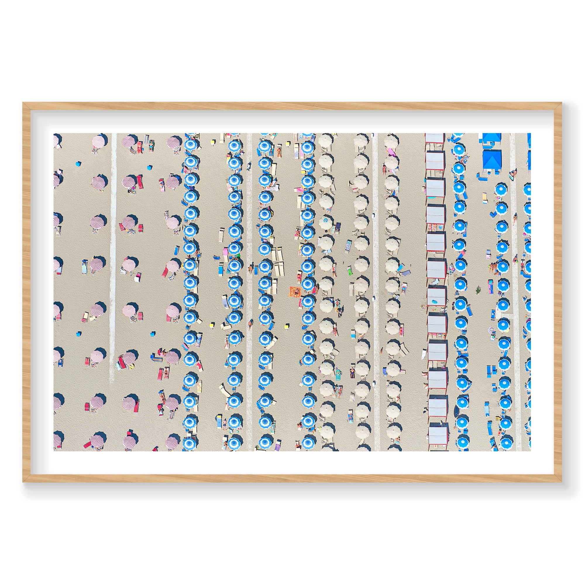 Pick A  Line, Italy, Horizontal Print, natural Victorian Ash frame