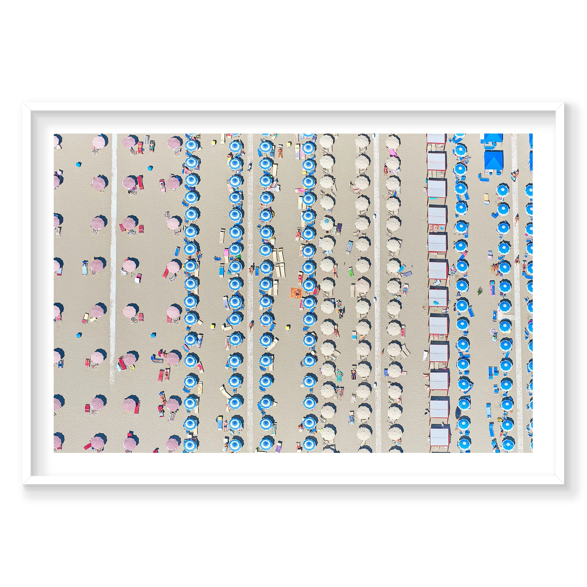 Pick A  Line, Italy, Horizontal Print, white Victorian Ash frame