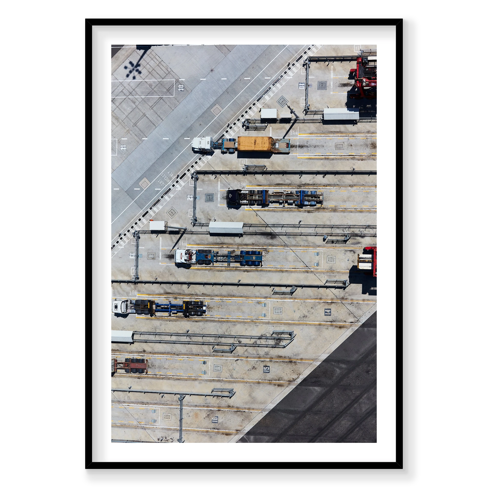 Pit Stop, Botany Bay, Vertical Print, black Victorian Ash frame