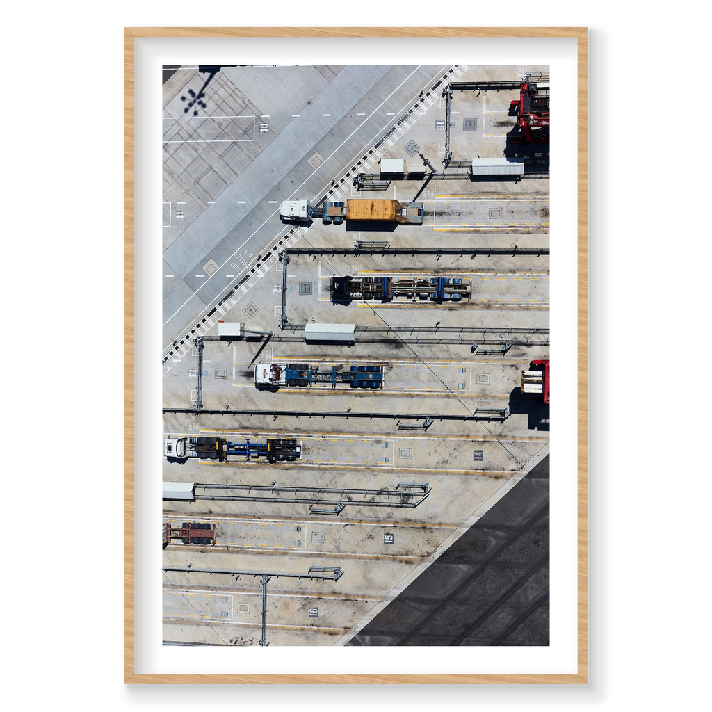 Pit Stop, Botany Bay, Vertical Print, natural Victorian Ash frame