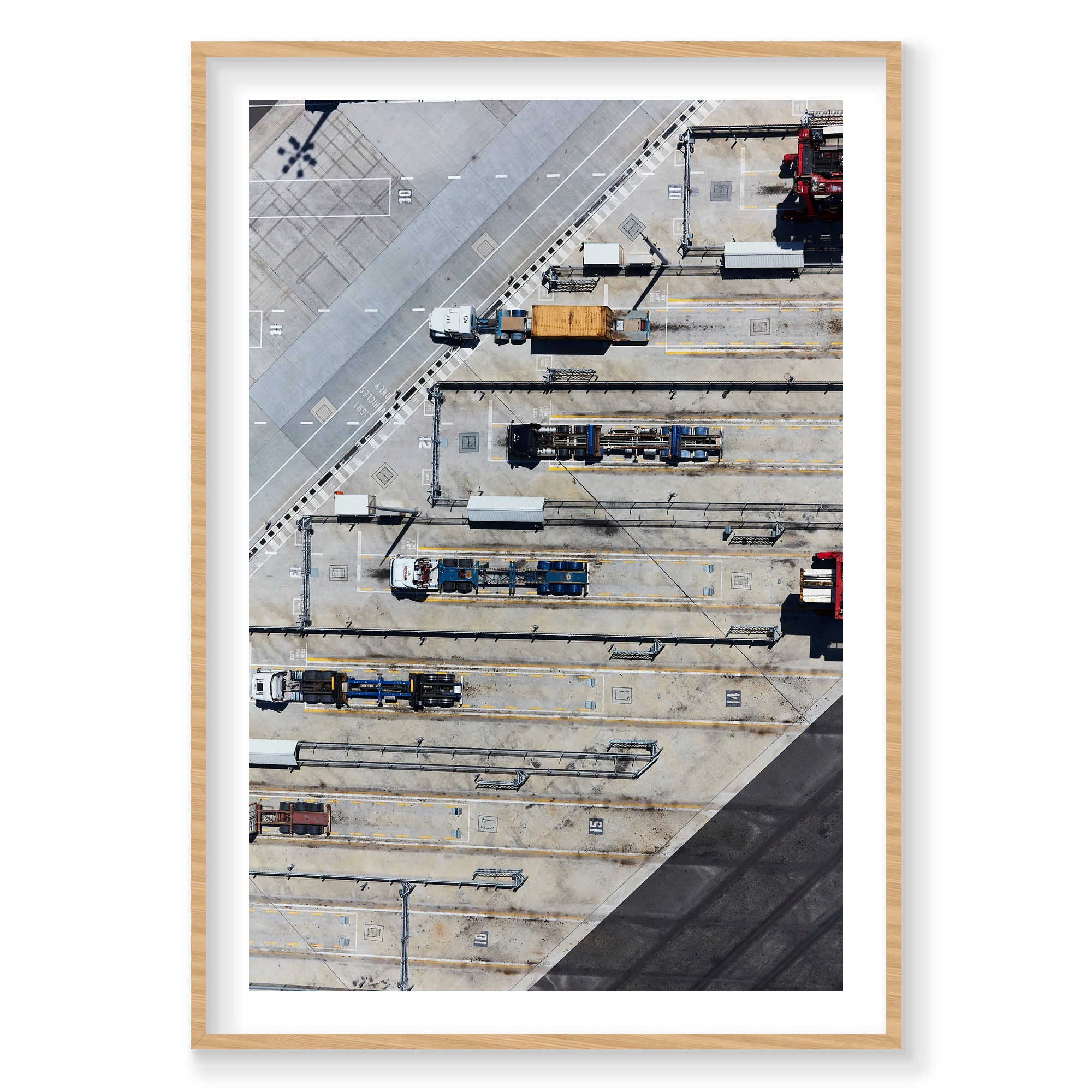 Pit Stop, Botany Bay, Vertical Print, natural Victorian Ash frame