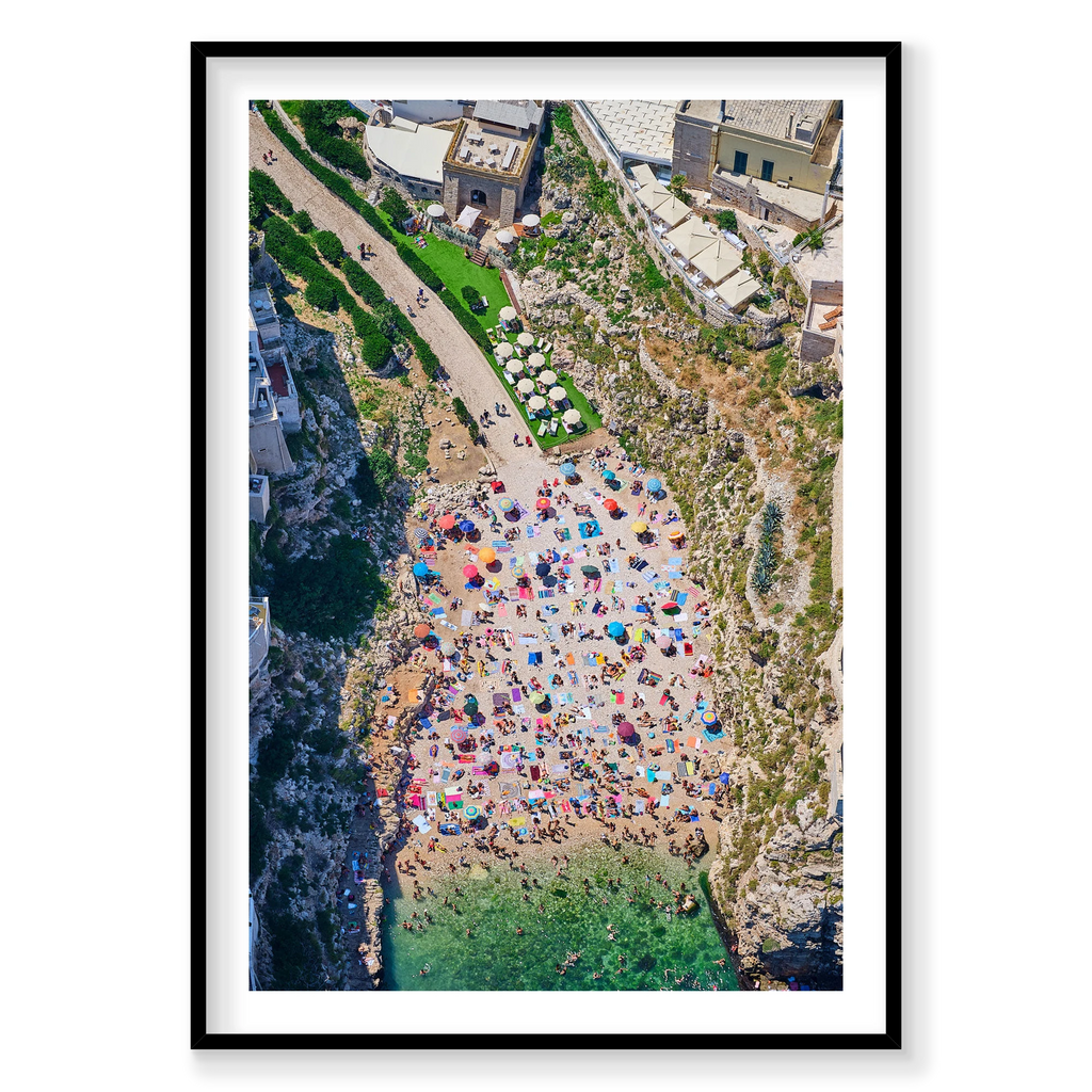 Polignano a Mare, Italy, Vertical Print, black Victorian Ash frame
