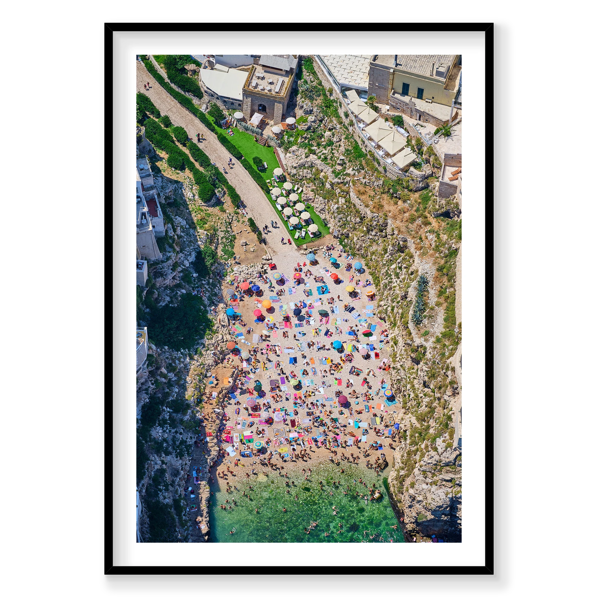 Polignano a Mare, Italy, Vertical Print, black Victorian Ash frame