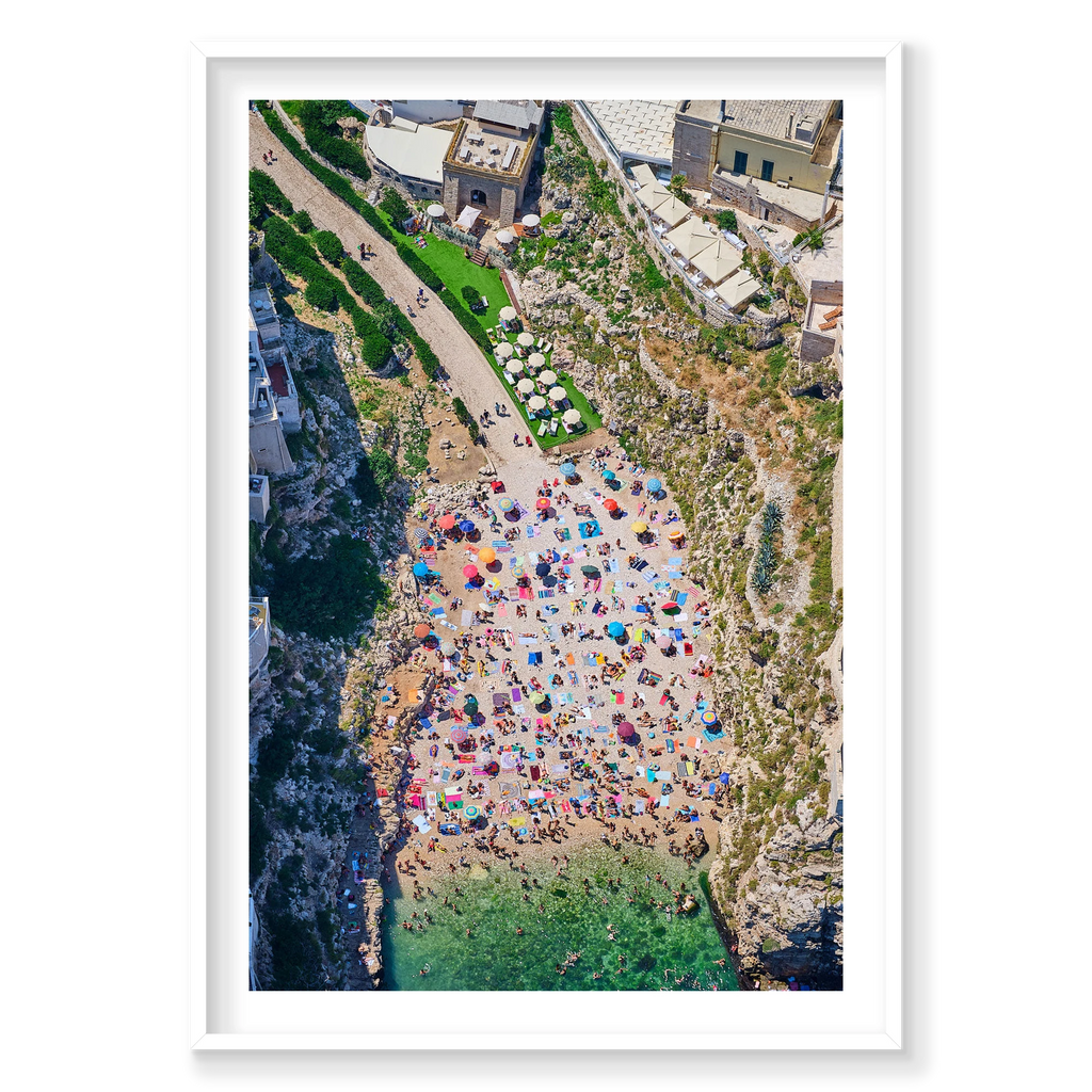 Polignano a Mare, Italy, Vertical Print, white Victorian Ash frame