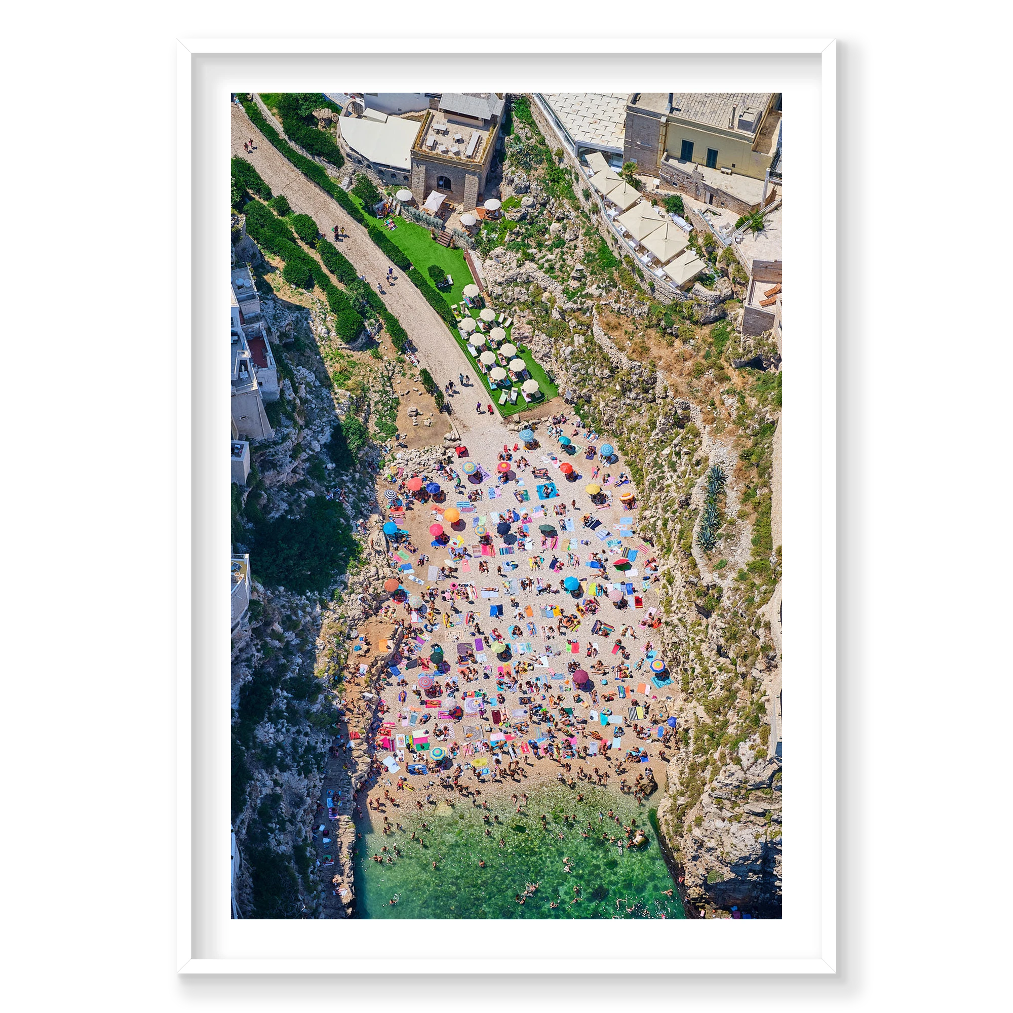 Polignano a Mare, Italy, Vertical Print, white Victorian Ash frame