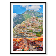 Positano Beach, Amalfi Coast, Vertical Print