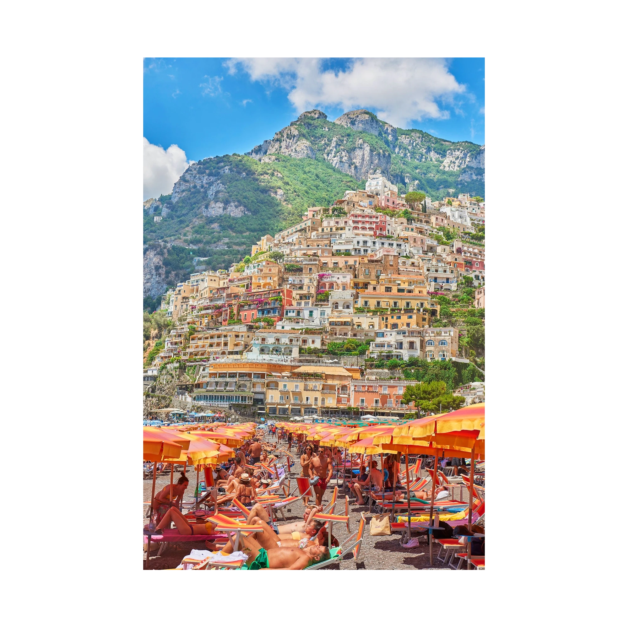 Positano Beach, Amalfi Coast, Vertical Print, print only