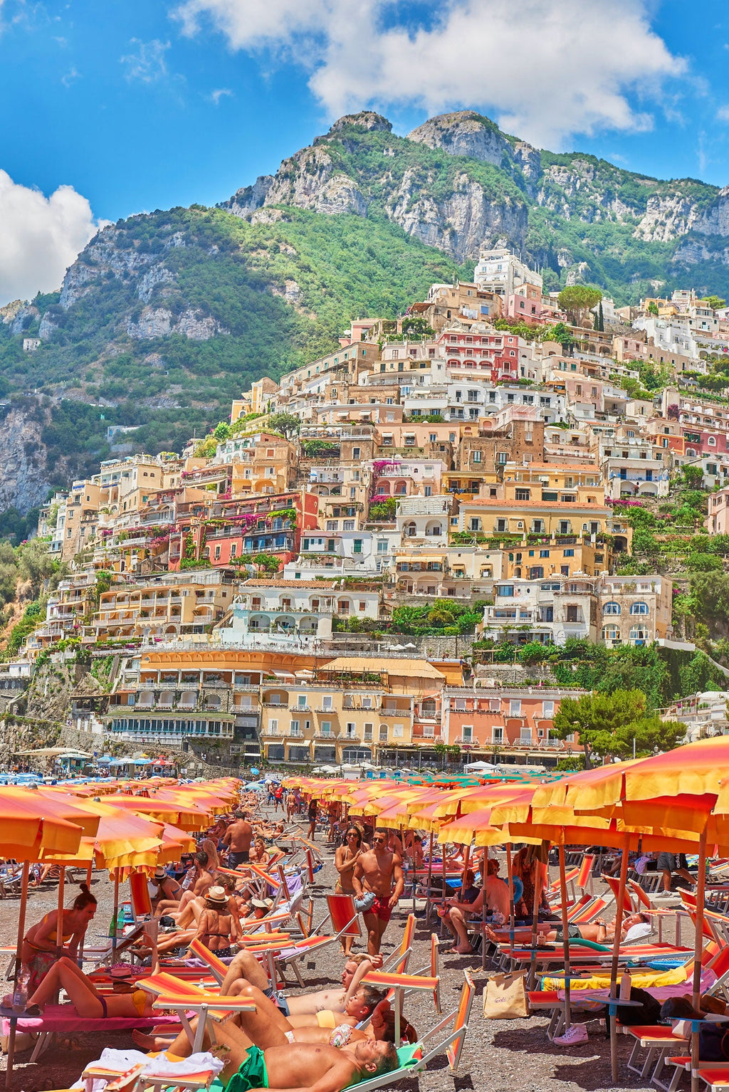 Positano Beach, Amalfi Coast, Vertical Print - source print