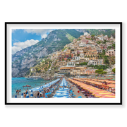 Positano Umbrellas, Amalfi Coast, Horizontal Print