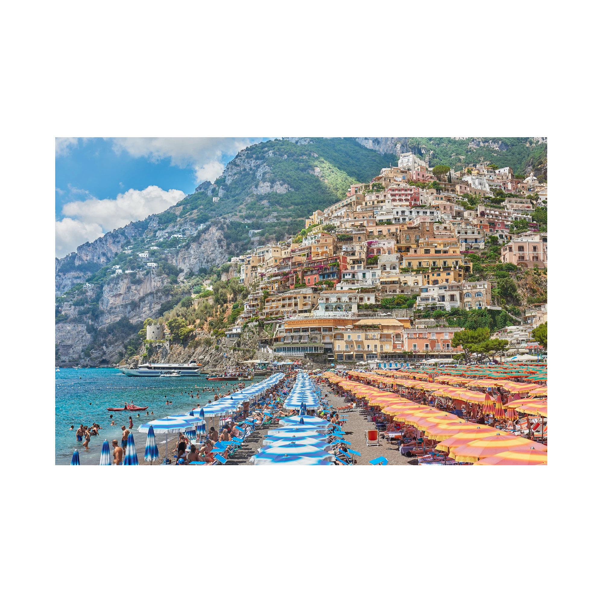 Positano Umbrellas, Amalfi Coast, Horizontal Print, print only