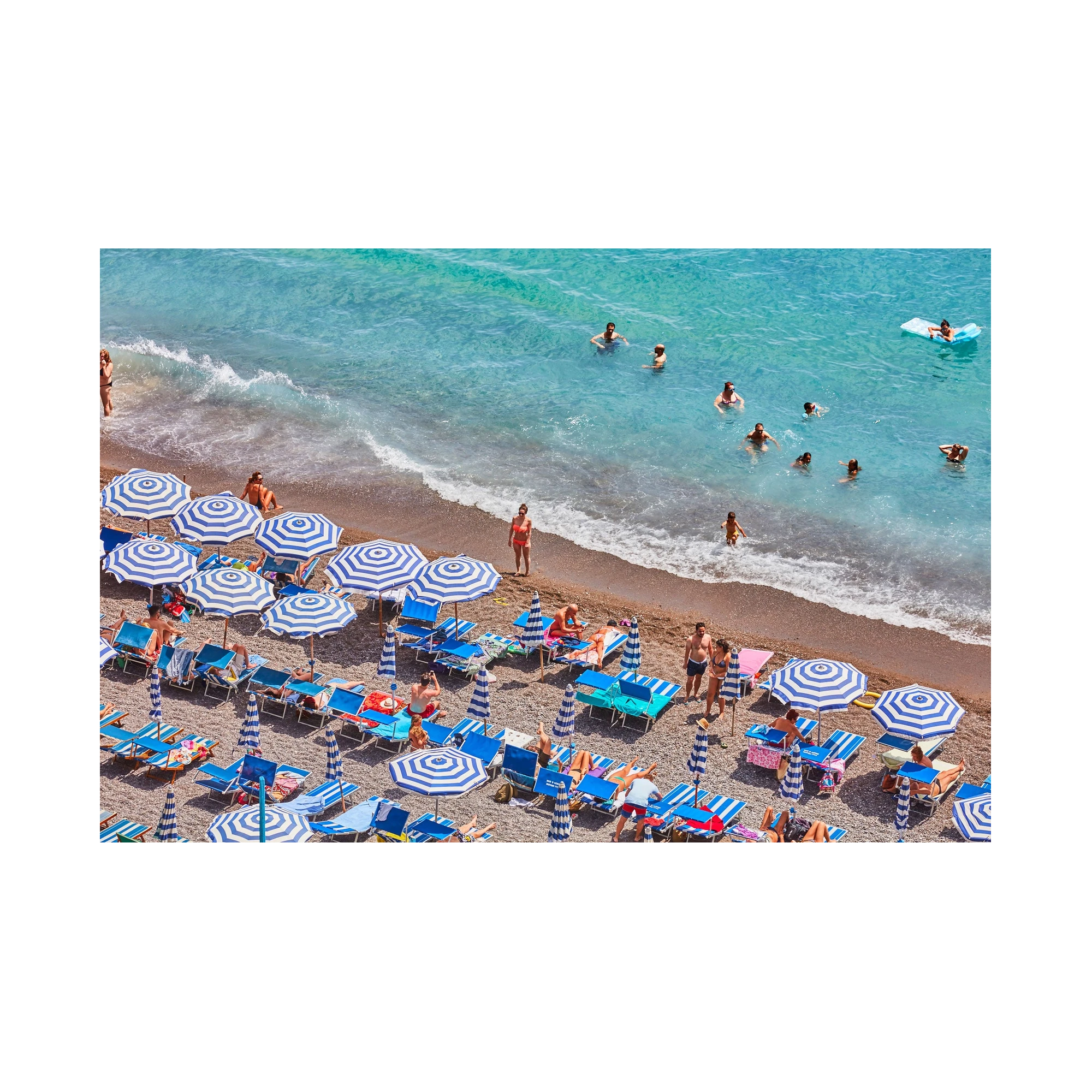 Positano Swimmers, Amalfi Coast, Horizontal Print, print only
