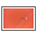 Power Lines, San Francisco Bay, Horizontal Print, black Victorian Ash frame