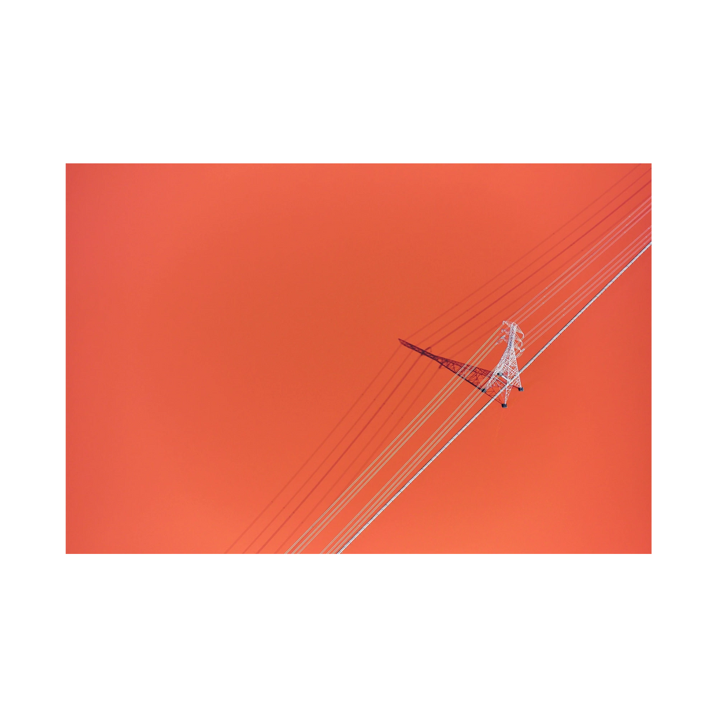 Power Lines, San Francisco Bay, Horizontal Print, print only