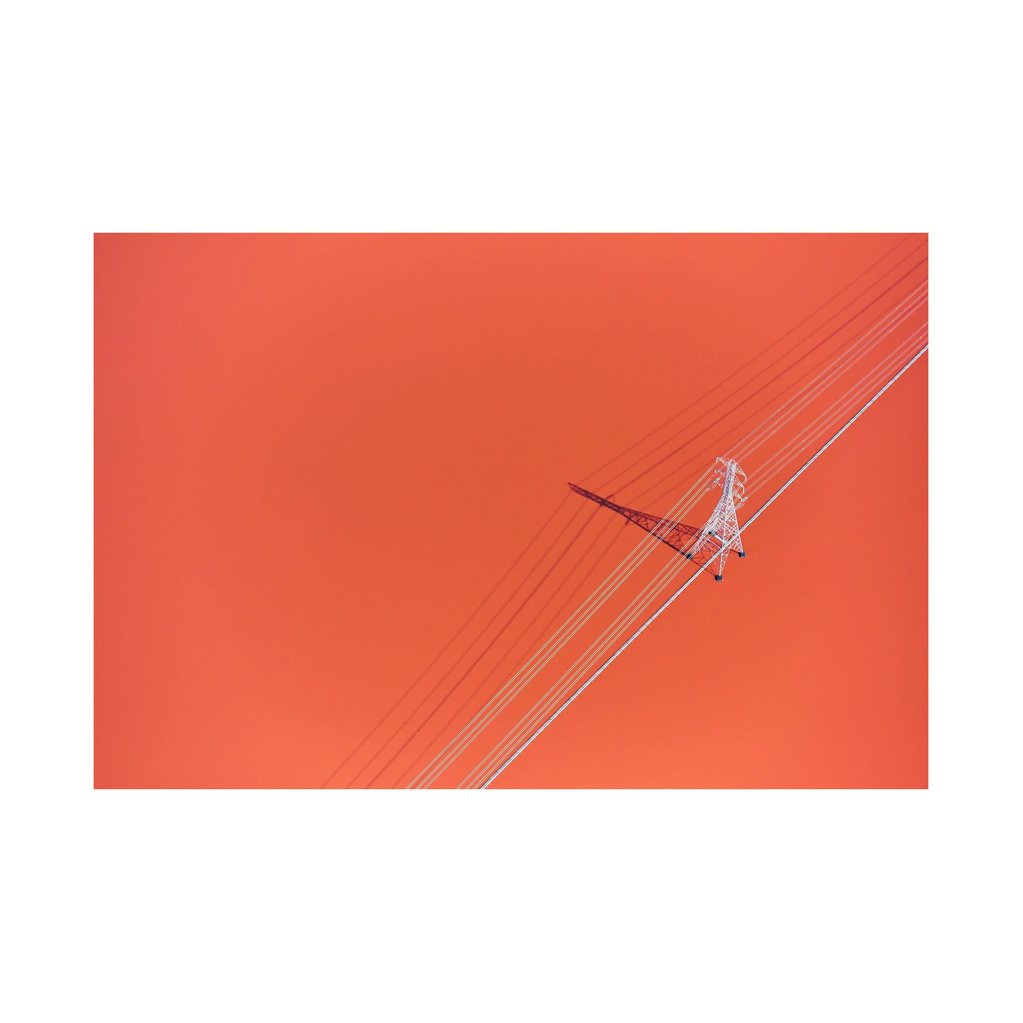 Power Lines, San Francisco Bay, Horizontal Print, print only