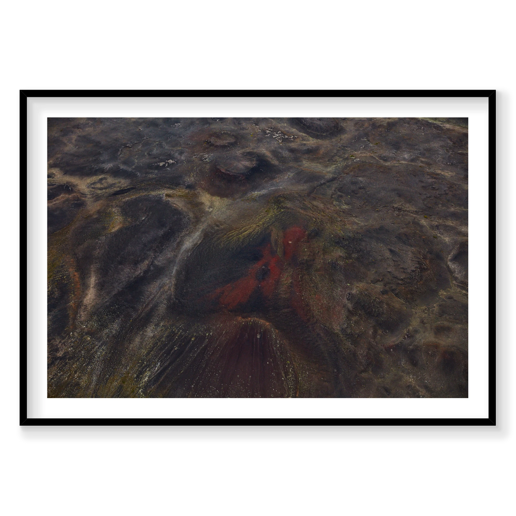 Red Earth, Iceland, Horizontal Print, black Victorian Ash frame