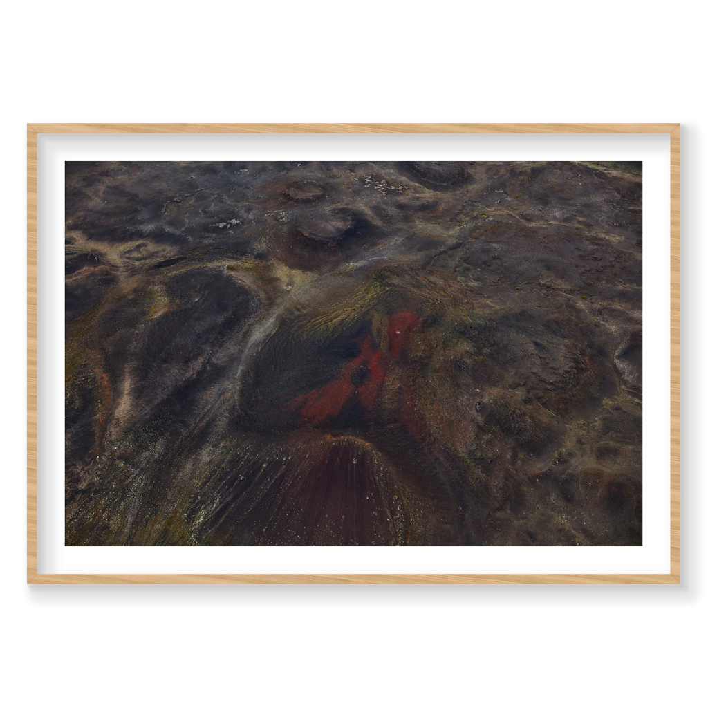 Red Earth, Iceland, Horizontal Print, natural Victorian Ash frame